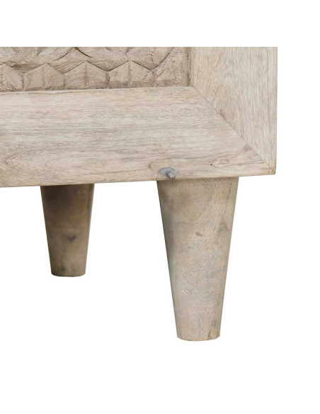 Credenza 2 pcs Bianco 60 x 33 x 75 cm legno massello di mango