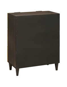Credenza Nero e Oro 60 x 33 x 75 cm legno massello di mango 2