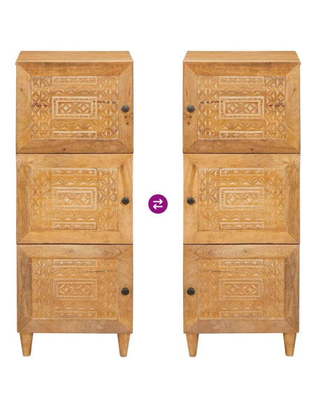 Credenza con lo scaffale Marrone chiaro 40 x 33 x 110 cm