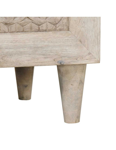 Credenza Bianco 60 x 33 x 75 cm legno massello di mango