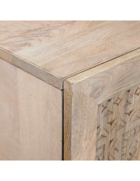 Credenza Bianco 60 x 33 x 100 cm legno massello di mango