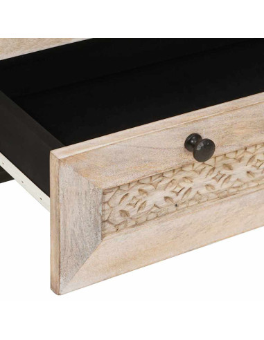 Credenza Bianco 60 x 33 x 100 cm legno massello di mango