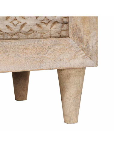 Credenza Bianco 60 x 33 x 100 cm legno massello di mango