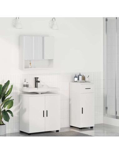 Set di mobili per il bagno 3 pcs Bianco 61 x 35 x 64 cm