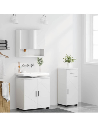Set di mobili per il bagno 3 pcs Bianco 61 x 35 x 64 cm