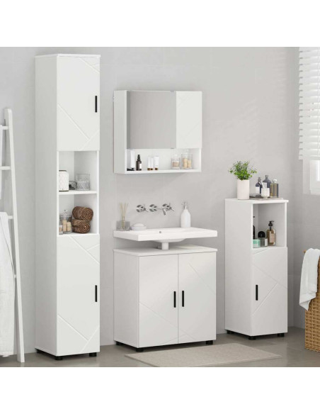 Set di mobili per il bagno Montaggio a parete 4 pcs Bianco