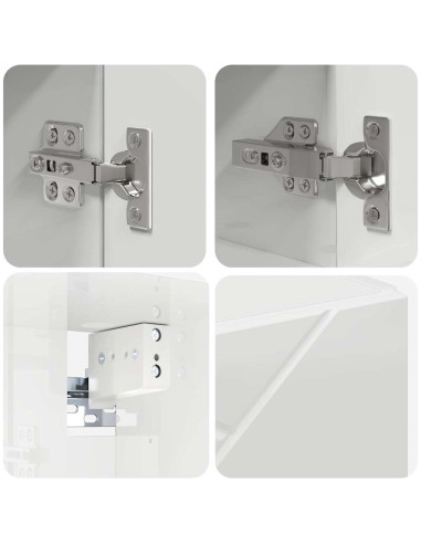 Set di mobili per il bagno 4 pcs Bianco lucido 61 x 35 x 64 cm