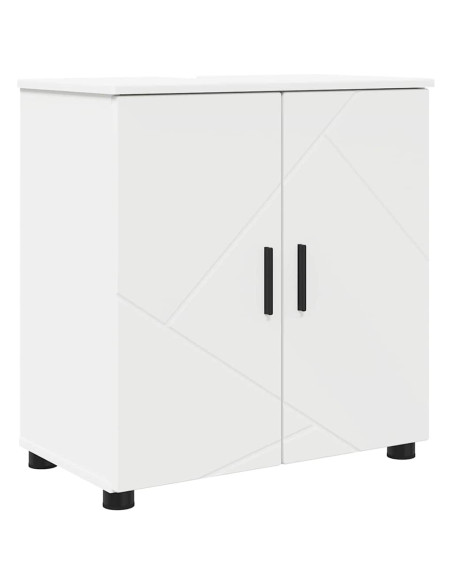 Set di mobili per il bagno con cassetto con porta 4 pcs Bianco