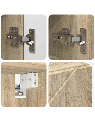 Set di mobili per il bagno 4 pcs rovere sonoma 61 x 35 x 64 cm