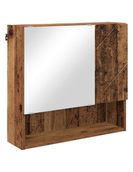 Set di mobili per il bagno con porta 5 pcs Legno vecchio