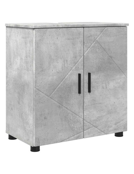 Set di mobili per il bagno con cassetto 5 pcs Grigio cemento