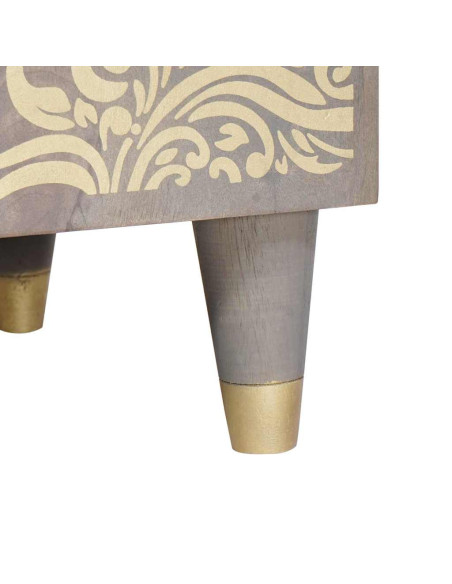 Mobile da Bagno Grigio 38 x 33 x 58 cm Legno massello di mango