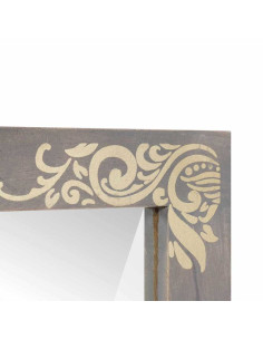 Specchio da bagno con specchio Grigio e Argento 50 x 70 x 3 cm 2