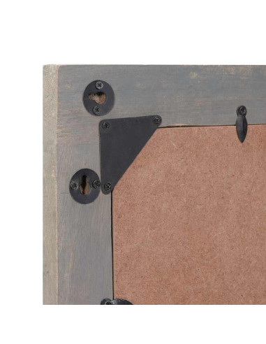 Specchio da bagno con specchio Grigio e Argento 50 x 70 x 3 cm