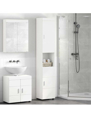 Mobile da Bagno con porta TULUM Bianco 37 x 31.5 x 203 cm