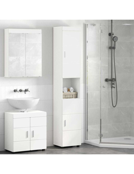 Mobile da Bagno con porta TULUM Bianco 37 x 31.5 x 203 cm