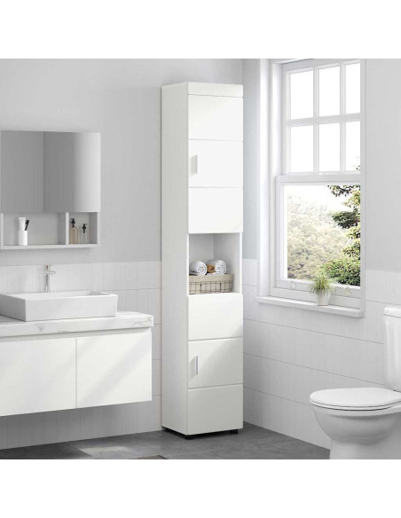 Mobile da Bagno con porta TULUM Bianco 37 x 31.5 x 203 cm