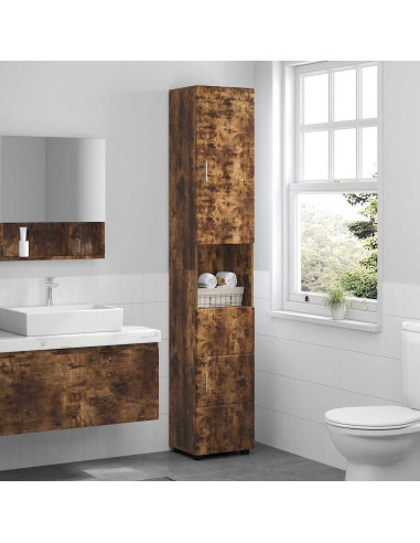 Mobile da Bagno con porta TULUM Rovere fumo 37 x 31.5 x 203 cm