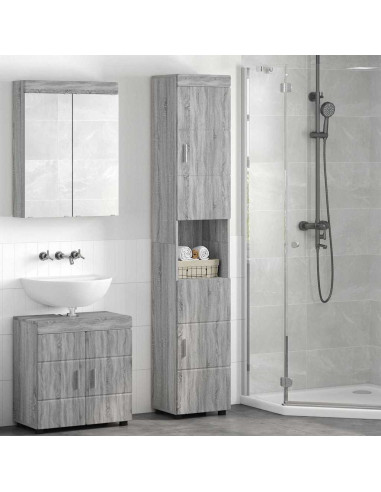 Mobile da Bagno TULUM Grigio sonoma 37 x 31.5 x 203 cm