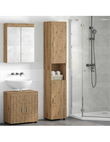Mobile da Bagno TULUM rovere artigianale 37 x 31.5 x 203 cm