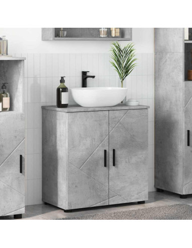 Mobile da Bagno con lo scaffale Grigio cemento 61 x 35 x 64 cm