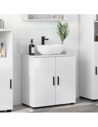 Mobile da Bagno Bianco lucido 61 x 35 x 64 cm Legno multistrato