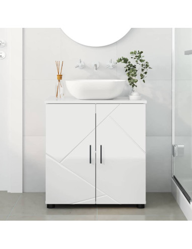 Mobile da Bagno Bianco lucido 61 x 35 x 64 cm Legno multistrato