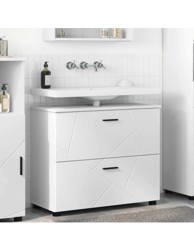 Mobile da Bagno con cassetto con porta Bianco 76,5 x 35 x 64 cm