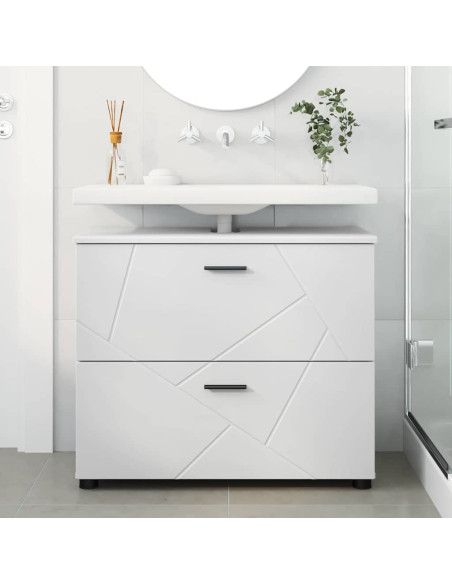 Mobile da Bagno con cassetto con porta Bianco 76,5 x 35 x 64 cm