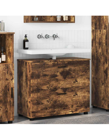 Mobile da Bagno Rovere fumo 76.5 x 35 x 64 cm Legno multistrato