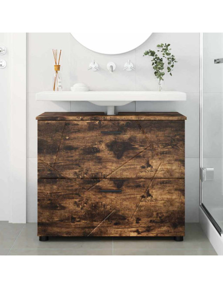 Mobile da Bagno Rovere fumo 76.5 x 35 x 64 cm Legno multistrato