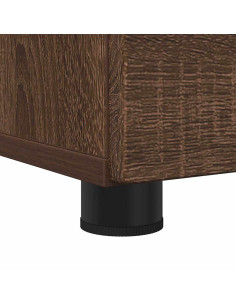 Mobile da Bagno con cassetto Rovere marrone 76.5 x 35 x 64 cm 2