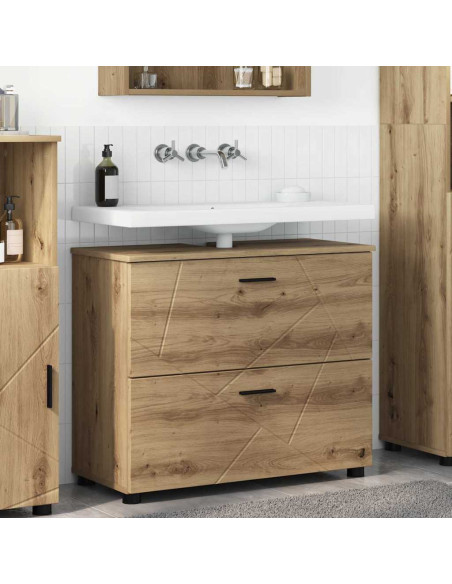 Mobile da Bagno rovere artigianale 76.5 x 35 x 64 cm