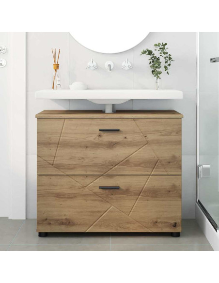 Mobile da Bagno con porta Rovere artigianale 76,5 x 35 x 64 cm
