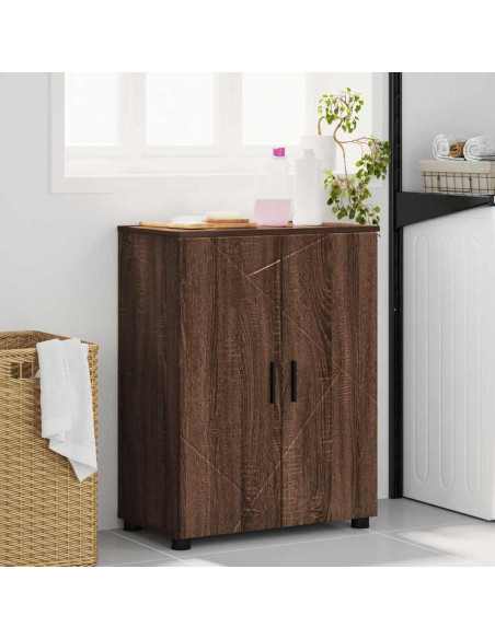 Mobile da Bagno con porta Rovere Marrone 60 x 35 x 80 cm