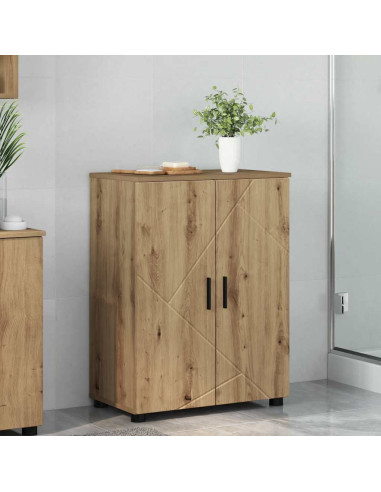 Mobile da Bagno con porta rovere artigianale 60 x 35 x 80 cm