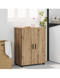 Mobile da Bagno con porta Rovere artigianale 60 x 35 x 80 cm 2