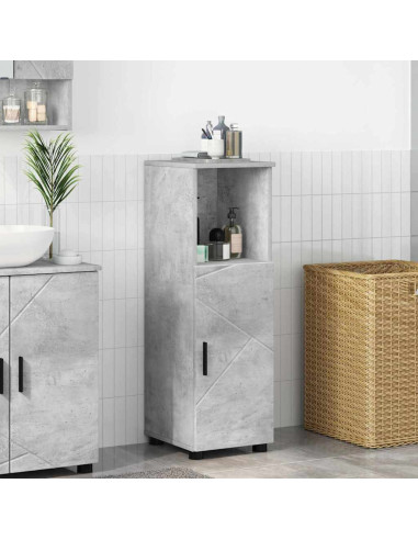 Mobile da Bagno con lo scaffale Grigio cemento 30 x 35 x 95 cm
