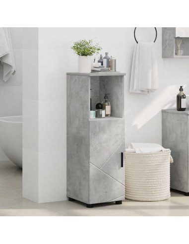 Mobile da Bagno con lo scaffale Grigio cemento 30 x 35 x 95 cm