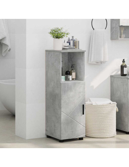 Mobile da Bagno con lo scaffale Grigio cemento 30 x 35 x 95 cm