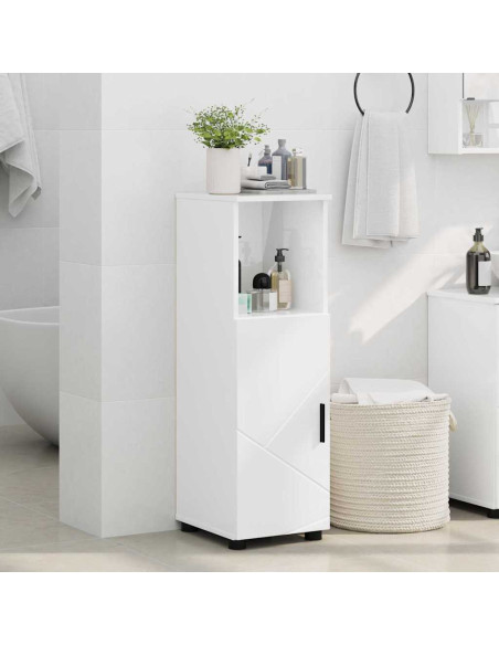 Mobile da Bagno Bianco lucido 30 x 35 x 95 cm Legno multistrato
