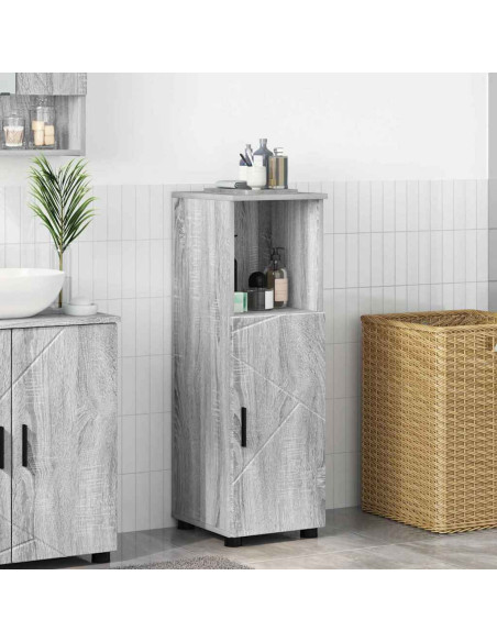 Mobile da Bagno Grigio sonoma 30 x 35 x 95 cm Legno multistrato