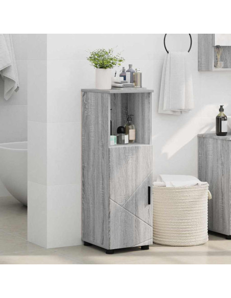 Mobile da Bagno Grigio sonoma 30 x 35 x 95 cm Legno multistrato