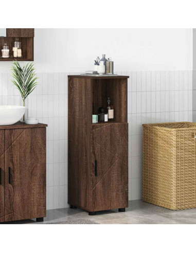 Mobile da Bagno con lo scaffale Rovere marrone 30 x 35 x 95 cm