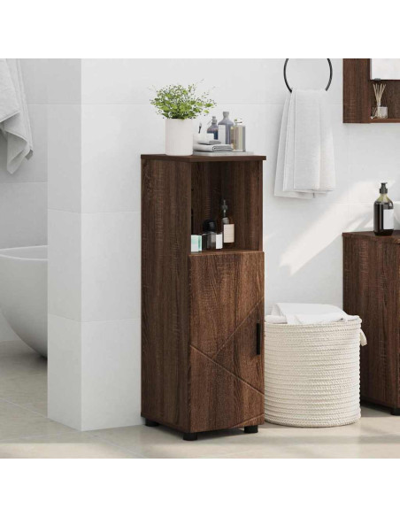 Mobile da Bagno con lo scaffale Rovere marrone 30 x 35 x 95 cm