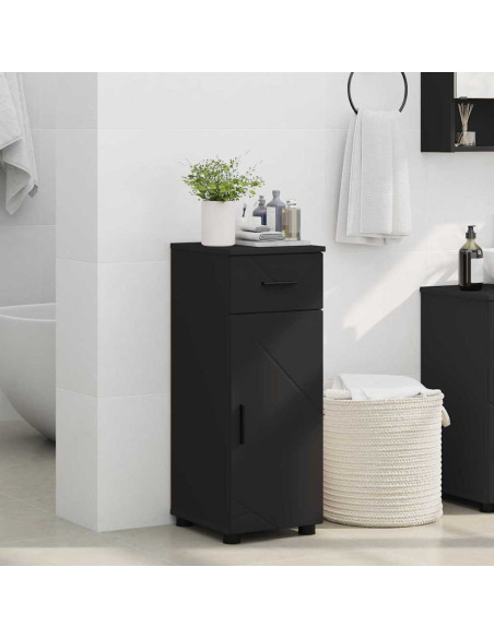 Mobile da Bagno Nero 30 x 35 x 80 cm Legno multistrato