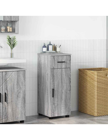 Mobile da Bagno Grigio sonoma 30 x 35 x 80 cm Legno multistrato