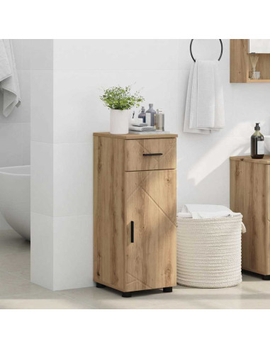 Mobile da Bagno con cassetto rovere artigianale 30 x 35 x 80 cm