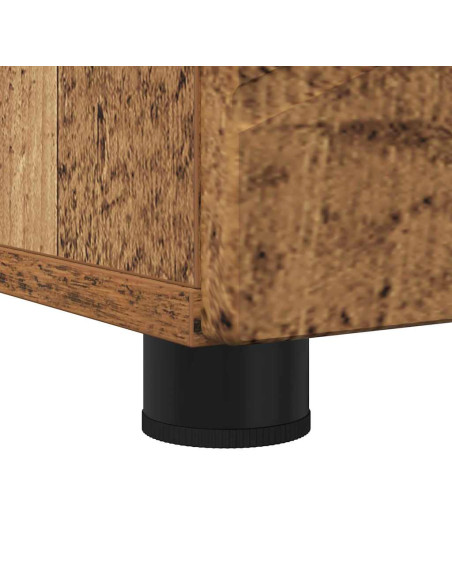 Mobiletto bagno alto con porta Legno vecchio 30 x 35 x 192 cm