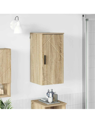 Mobile da Bagno con porta rovere sonoma 30 x 31.5 x 61 cm